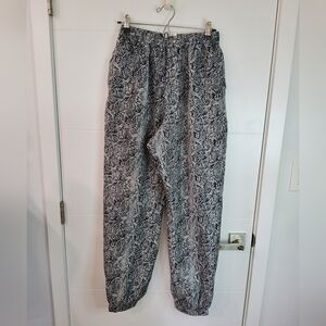 Beautex Vintage Snake Print Silk Joggers Size L